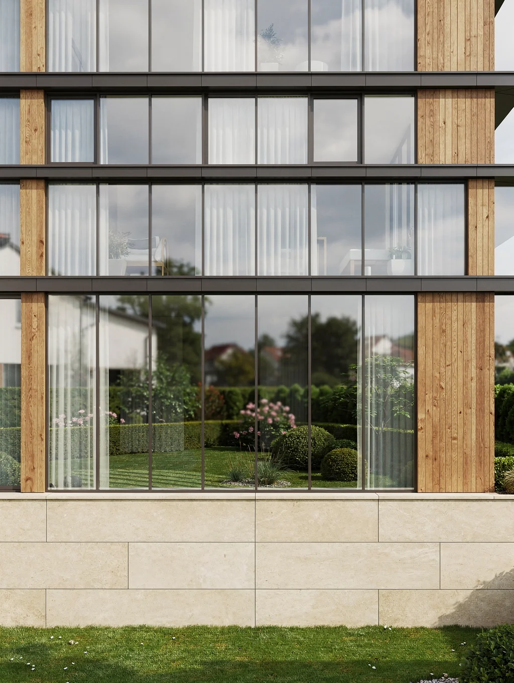 Wielkoformatowe przeszklone fasady w architekturze nowoczesnej